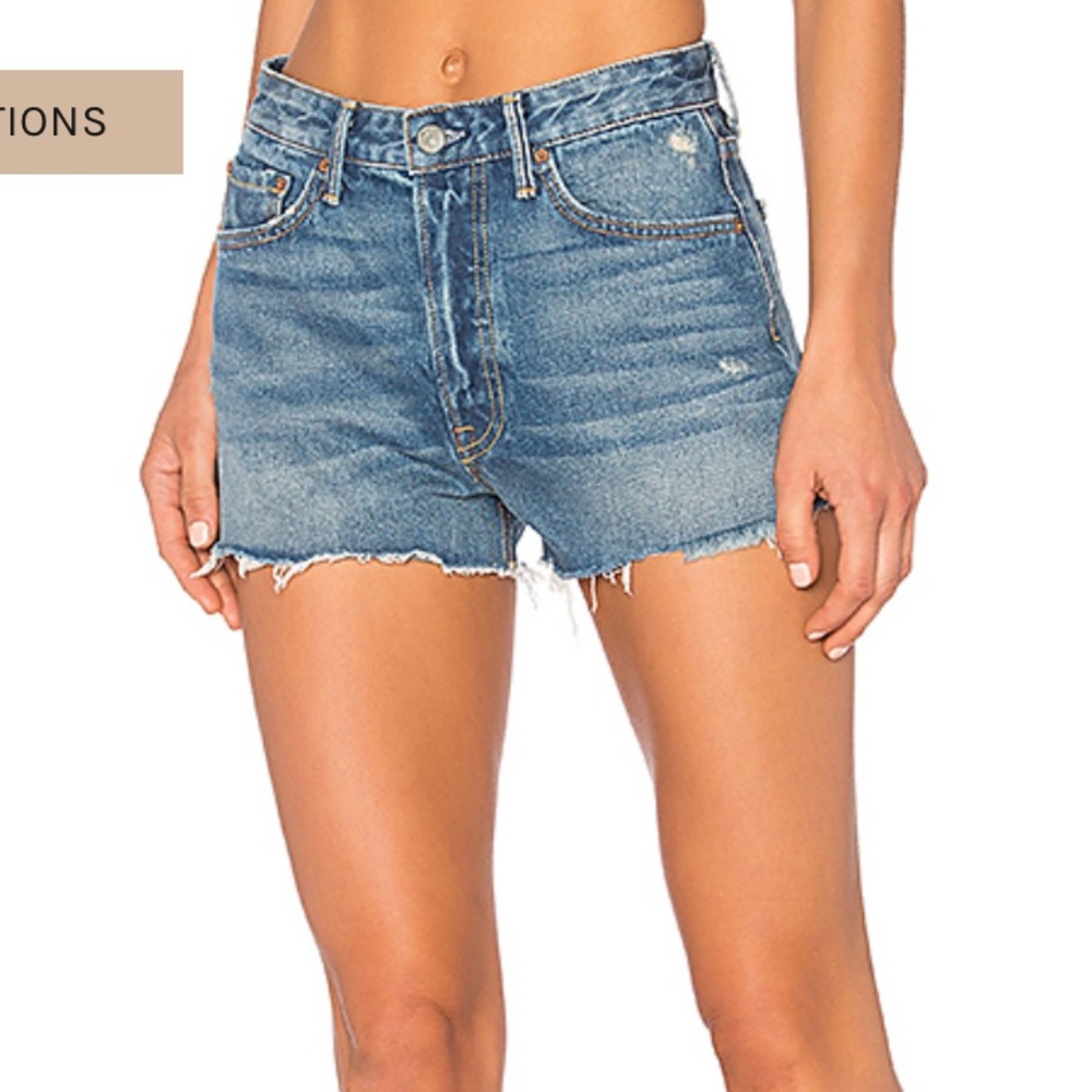 GRLFRND Cindy high rise denim shorts